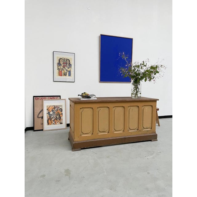 Trading Counter with Yellow Patina, 1950s For Sale - Image 12 of 18