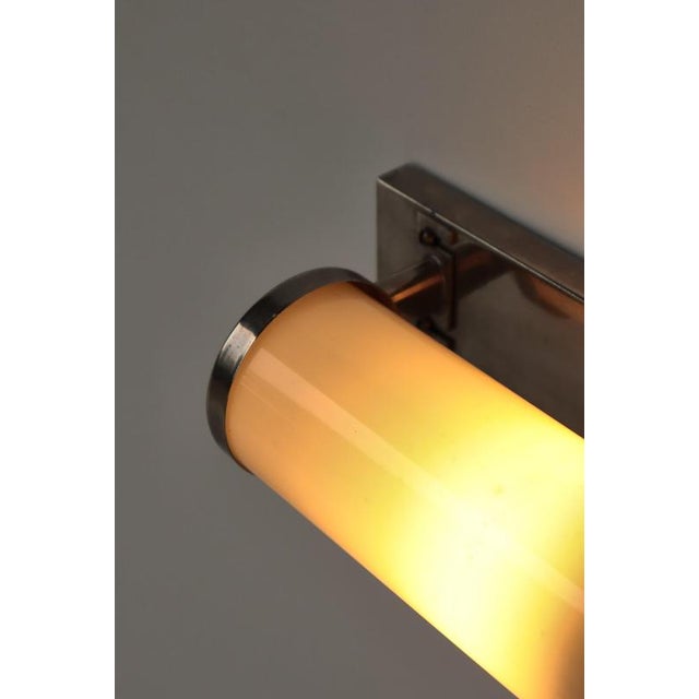 Art Deco Chrome and Opaline Glass Wall Lamps from Asea, Sweden, 1930s, Set of 2 For Sale - Image 9 of 15