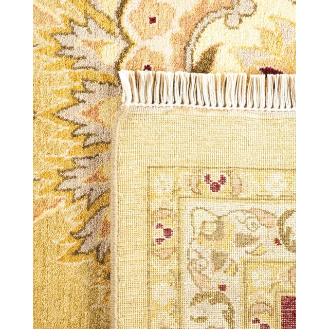 2000 - 2009 Mogul, One-of-a-Kind Hand-Knotted Area Rug in Yellow, 9' 2" x 12' 5" For Sale - Image 5 of 8