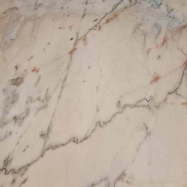 Table with Oval Marble Top in Beech and Marble, 1950s For Sale - Image 10 of 15