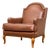 Mid 20th Century Traditional Leather Bergère Armchair With Nailhead Trim For Sale