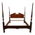 King Size Carved Cherry Wood Kincaid Furniture Limited Edition General William Lenoir Four Poster Rice Bed - Late 20th...