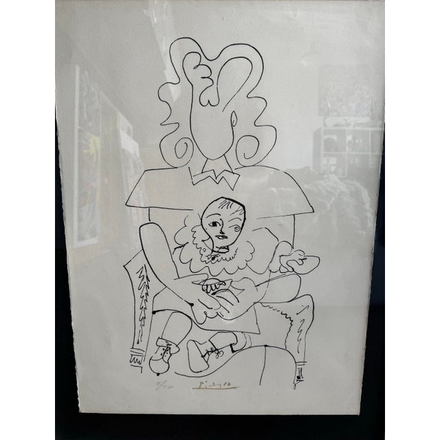 Limited edition lithograph by Pablo Picasso, printed on Arches paper and bearing a plate-stamped Picasso signature. This...