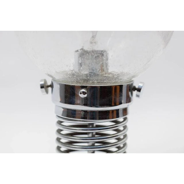 Glass Chrome Spiral Clear Glass Globe Table Lamp, 1970s, Germany For Sale - Image 7 of 12