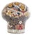 Swedish Folk Art Mosaic Mushroom Piggy Bank, 1970s For Sale