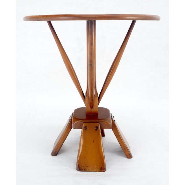 Solid Maple Colonial Style Round Center Table Gueridon MINT