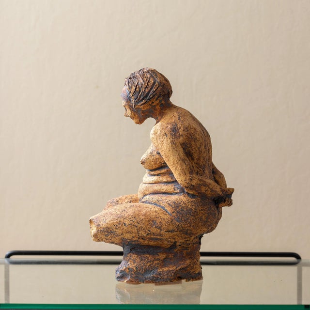1970s Mid-Century Studio Stoneware Female Figure Sculpture For Sale - Image 5 of 13
