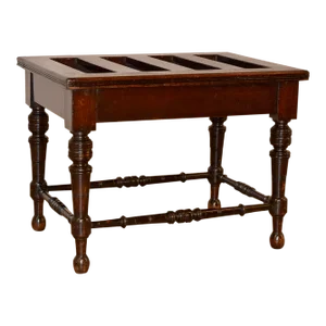 19th Century English Mahogany Luggage Stand
