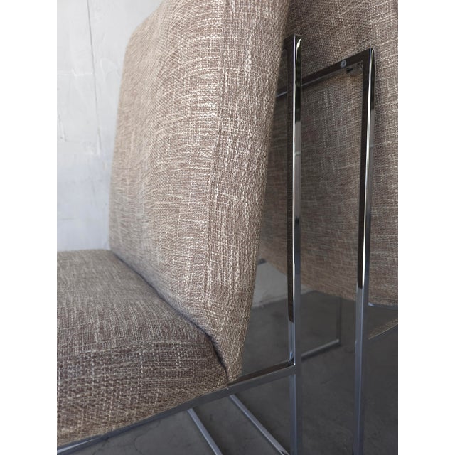 Set of 10 Model 1187 Chrome Thin Line Dining Chairs by Thayer Coggin For Sale In Las Vegas - Image 6 of 12