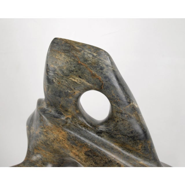 Late 20th Century Abstract Serpentine Stone Sculpture by G. Krueger For Sale - Image 4 of 7