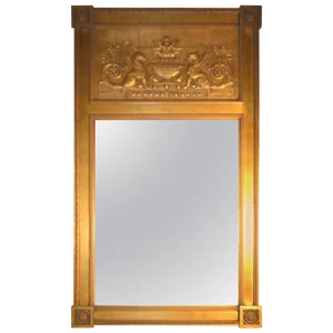 Empire Style Giltwood Looking Glass