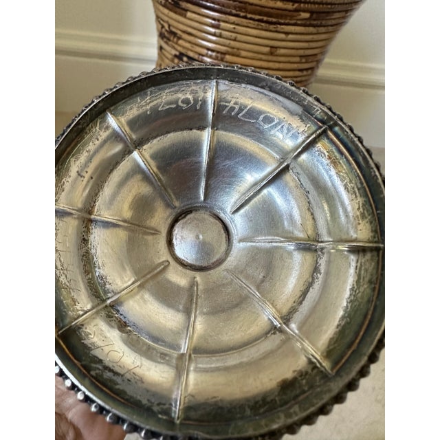 Vintage 1959 Madrid - Silver Trophy on Wood Plinth For Sale - Image 11 of 13