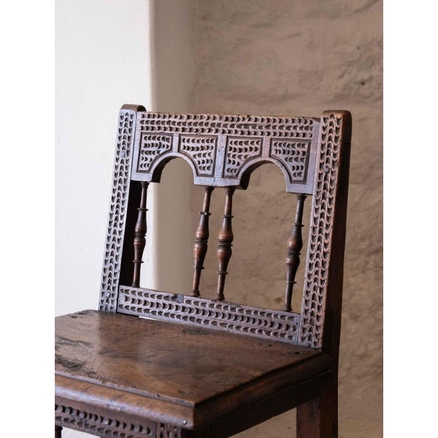 Spanish Occasional Chair in Walnut For Sale - Image 6 of 9