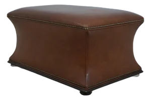 Hickory Chair Charles Hassock Leather Ottoman