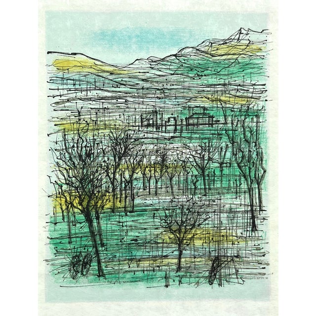 Jean Carzou Original Lithograph L’adieu Aux Armes 16 Mourlot 1964 For Sale