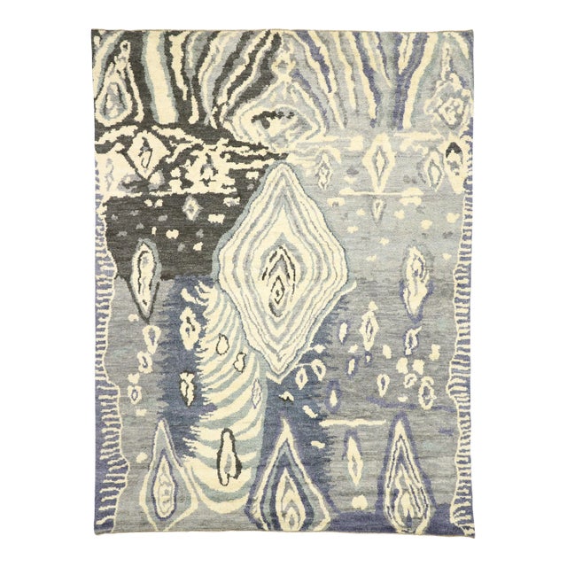 Moroccan Style Area Rug Inspired by Georgia O'Keeffe - 10'06 X 13'11 For Sale