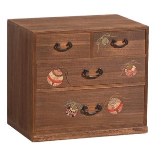 Small Japanese Paulownia Drawer Cabinet For Sale