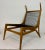 Avant Garde Modern Diablo Teak Lounge Chairs Pair, black chord, showroom floor samples