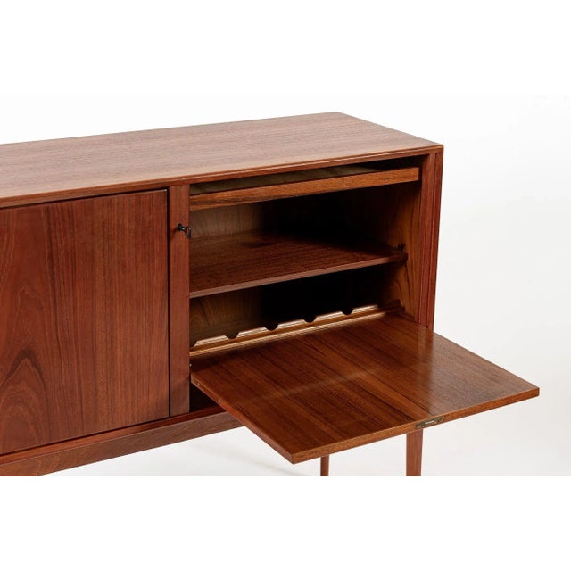 Teak Mid Century Bar Cabinet With Lazy Susan by Fredrik Kayser (Attr.) For Sale In Detroit - Image 6 of 13