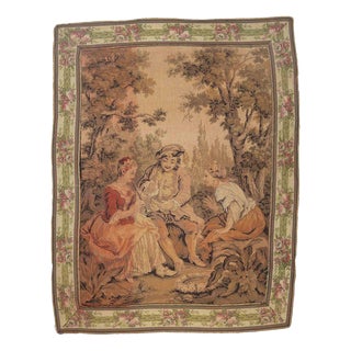 Italian Bucolic Scene Tapestry in Fabric Weaving, 1950s For Sale
