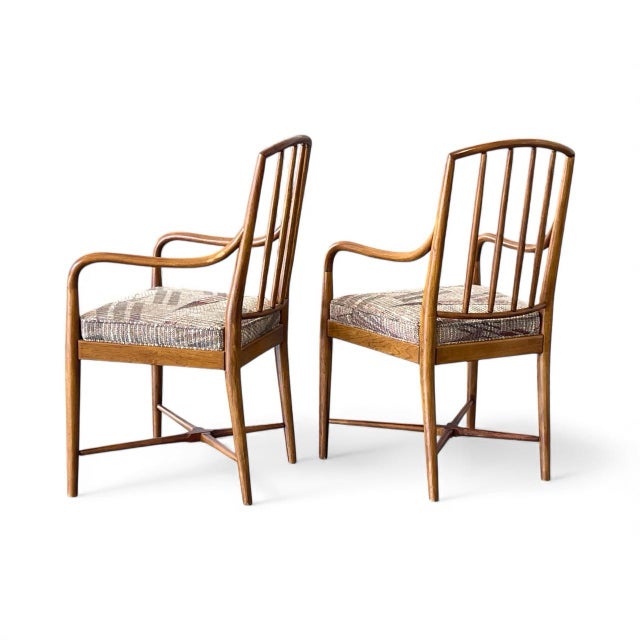 MCM Spindle Back Walnut Dining Chairs in the Style of Seven Robsjohn-Gibbings- Set of 6, Mid Century Modern For Sale In Naples, FL - Image 6 of 12