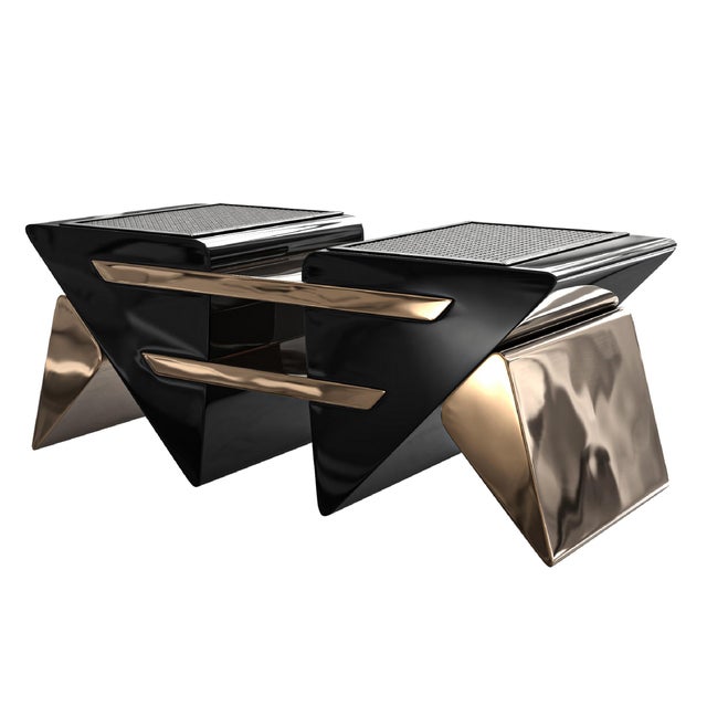 "L'amore Dell'anima" Coffee Table with Bronze and Woven Leather Bizimyer Furniture. Unmatched. Unrivalled. Designed by...