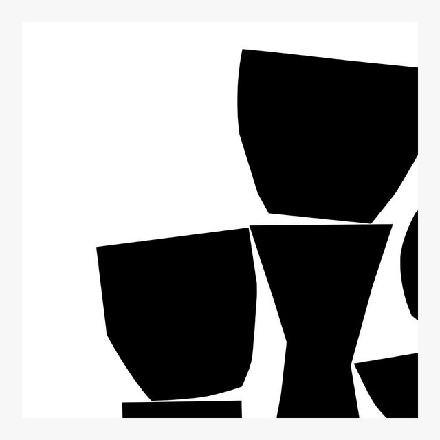 Cocktail Party in Black and White Fine Art Print 58" X 58" by Liz Roache For Sale - Image 4 of 5