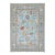 10x14 Modern Oushak Style Hand-Knotted Wool Area Rug in Sky Blue With Terracotta For Sale