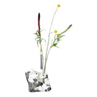 Flintstone Silex Curved Wall Mounted Flower Vessel by Studio Do For Sale