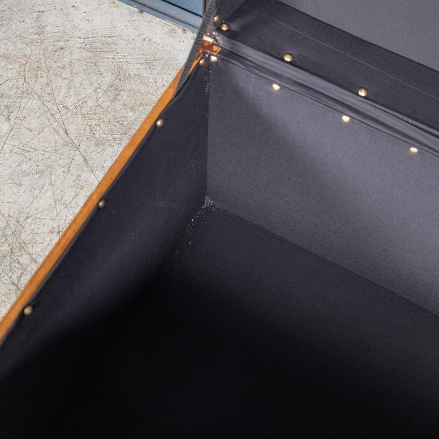 20th Century Leather Clad English Trunk, 1990s For Sale - Image 14 of 18