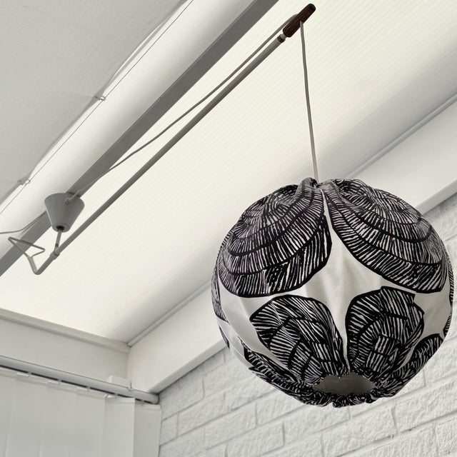 1950s Mid-Century Scandinavian Industrial Pendant from Marimekko, Sweden, 1950s For Sale - Image 5 of 11