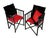 Vintage 1980s Pair of (2) Danish Folding Armchairs / Directors Chairs Set by Hyllinge Møbler - Red Flame Velvet & Black Faux Fur Upholstery For Sale - Image 4 of 18