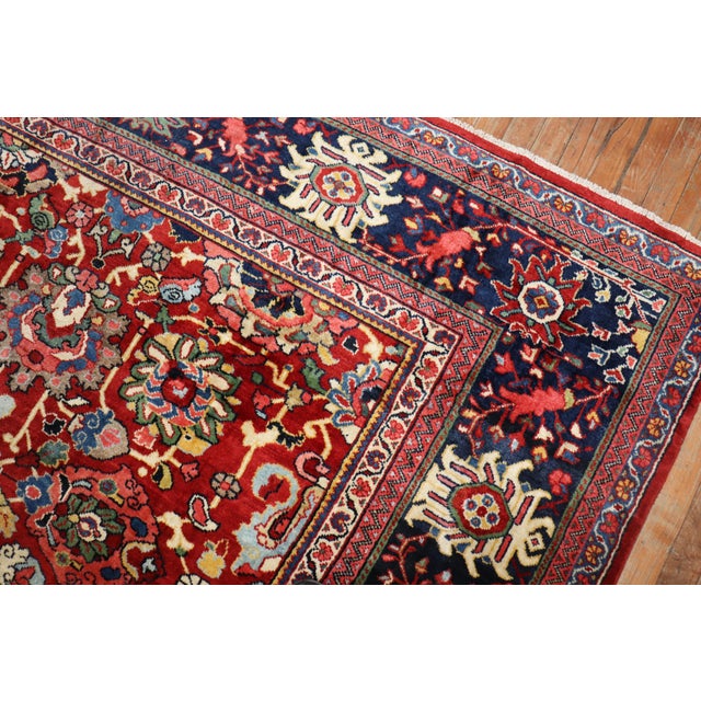 Zabihi Collection Red Large Antique Persian Mahal Rug - 10'8" x 13'5" For Sale In New York - Image 6 of 12