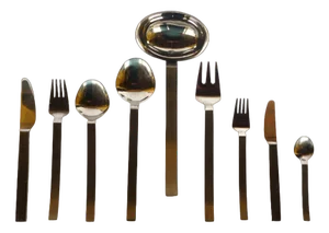 Steel Cutlery by Nencioni Moleri for Design Zani, 1960s, Set of 75