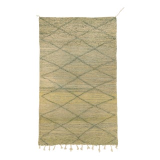 Flatweave Rug in Hand-Knotted Wool by Azele Studio For Sale