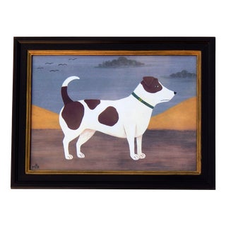 Matt Rix, Naive Style Jack Russell Terrier, 2000s, Print, Framed For Sale