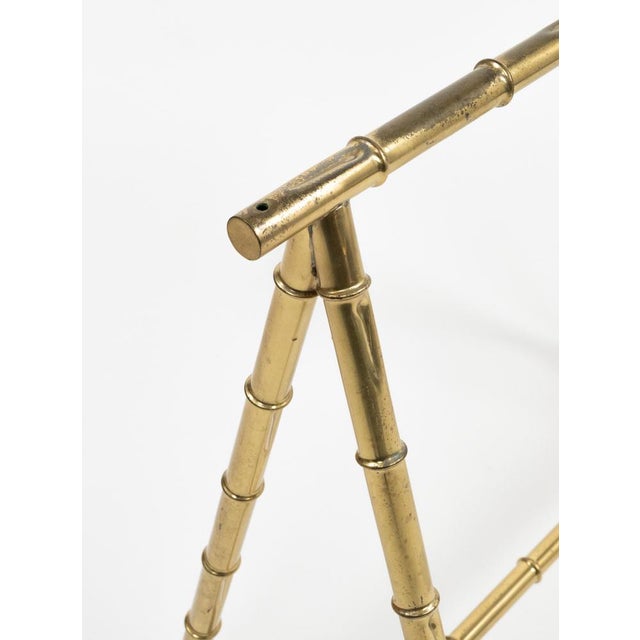 Mid-Century Brass Faux Bamboo Desk Bases from Maison Jansen, France, 1970s For Sale - Image 9 of 18