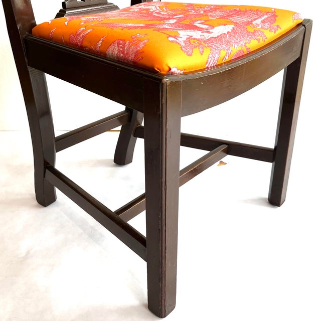 1930's Hand-Carved Solid Mahogany Chippendale Dining Chairs - Set of Eight For Sale - Image 11 of 14