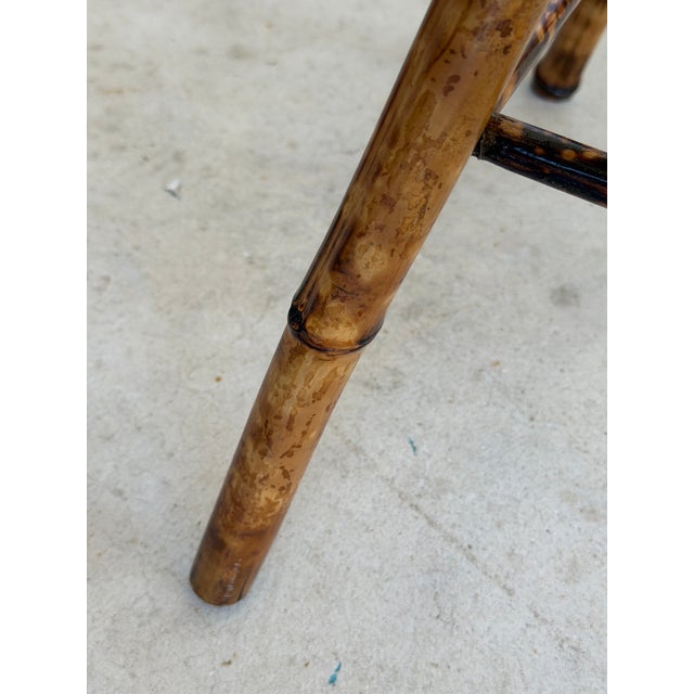 Wood Antique Restored English Victorian Bamboo Side Table For Sale - Image 7 of 12