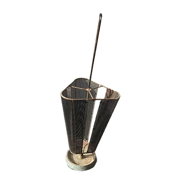 Mid-Century Italian Metal Umbrella Stand For Sale