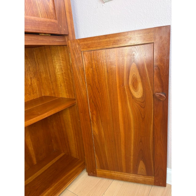 Vintage 1980 Thos Moser Shaker Cherry Cupboard Desk For Sale - Image 11 of 15