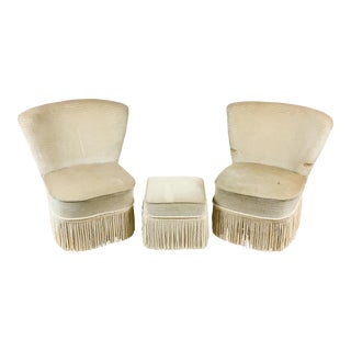French Upholstery Parlor Set For Sale