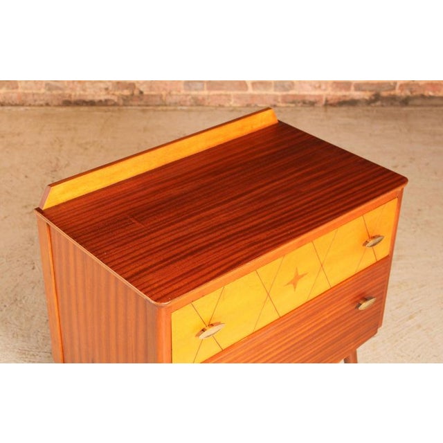 Mid-Century Mahogany Chest of Drawers with Brass Handles by Lebus, 1950s For Sale - Image 9 of 12