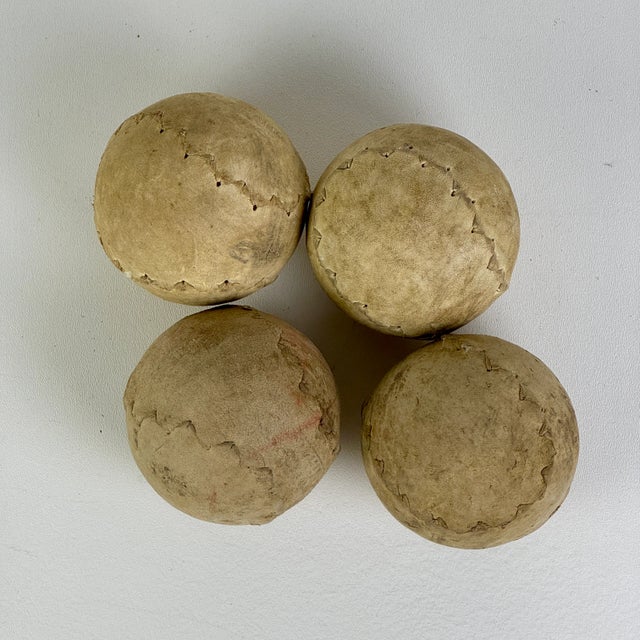 1930s 1930s Vintage Clincher Softballs for Decorative Purposes- Set of 4 For Sale - Image 5 of 5