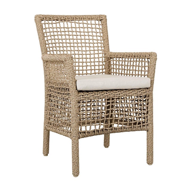 Outdoor Rope Dining Arm Chair For Sale - Image 9 of 11