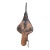 19th-Century Primitive Wood, Leather & Iron Fireplace Bellows With Studded Folk Art Decoration For Sale