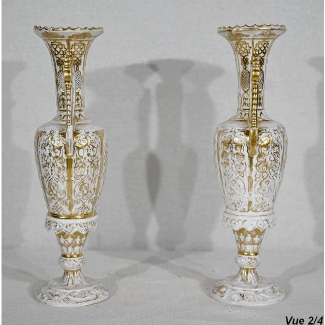 Porcelain Vases, Paris, Late 19th Century, Set of 2 For Sale - Image 9 of 17