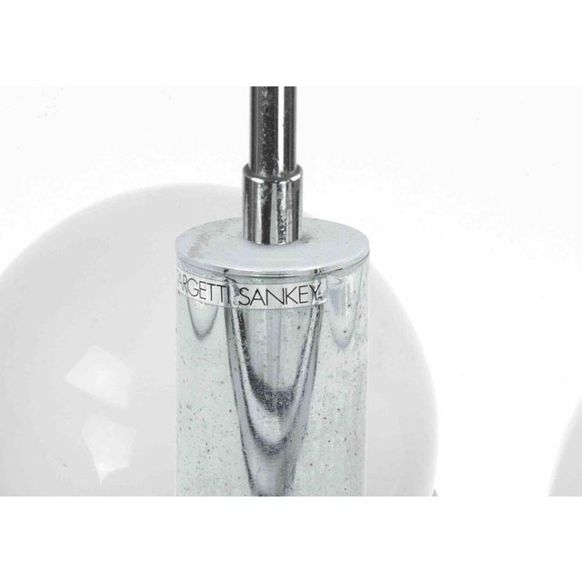 White Vintage Six Light Chandelier by Targetti Sankey, 1970s For Sale - Image 8 of 9