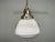 Vintage Czech Art Deco Opaline Glass and Chrome Pendant Lights, 1930s, Set of 2 For Sale - Image 6 of 16