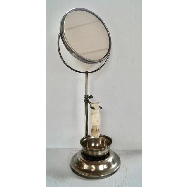 Vintage Art Deco Adjustable Pedestal Shaving Mirror, 1930 For Sale - Image 3 of 7